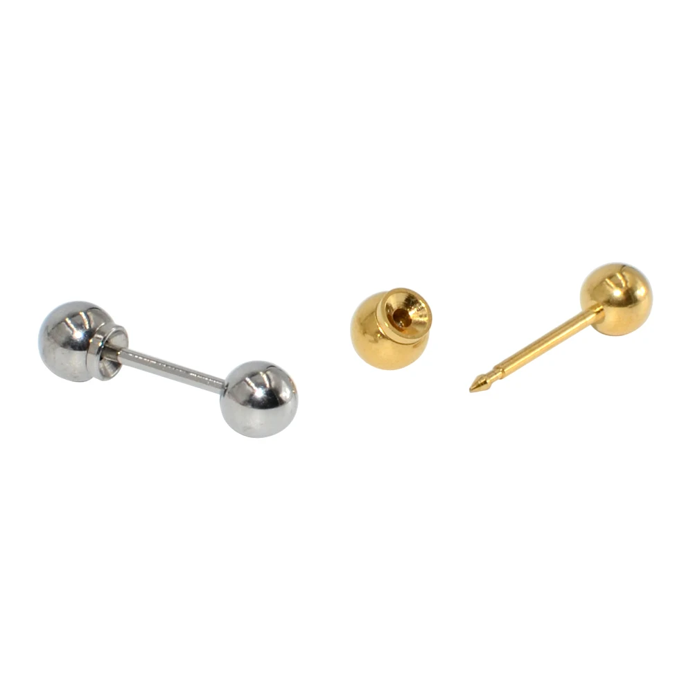 24 unids/caja unidad de perforación de oreja estéril desechable cartílago Tragus Helix pistola autoperforante sin dolor perforador con hebilla de bola segura