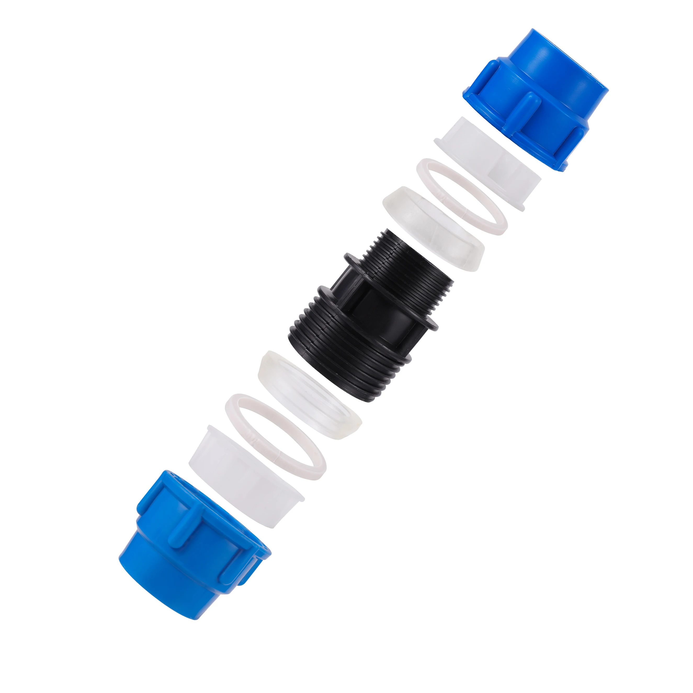 Divisor de agua de PVC para grifo, Conector de reducción rápida, accesorios de tubería de agua de riego para agricultura y jardín, 20/25/32/40/50mm, 1 unidad