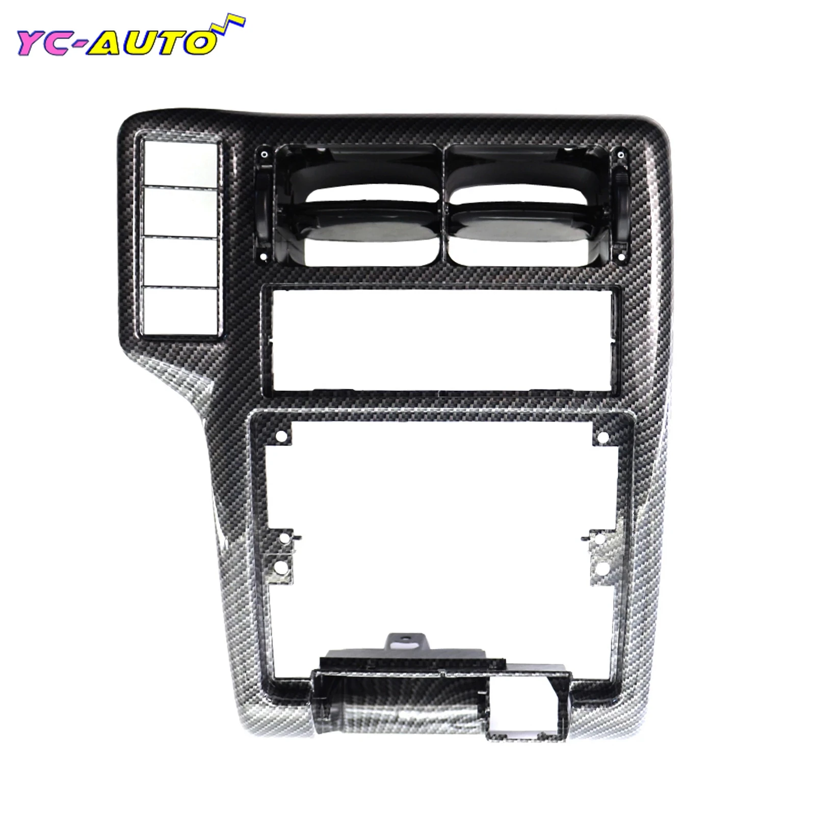 Rejilla de ventilación de aire de repuesto para consola central de coche, fibra de carbono 6N 1858069 Un 6N 1858071 A para VW Polo 6N 94-97 /Caddy 98-202/Vento 95-99