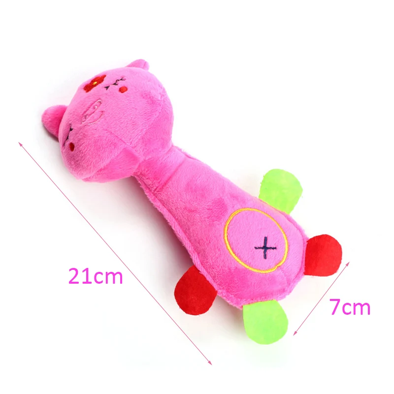 Juguete de peluche duradero a bajo precio para perros, forma de Animal con chirriante para perros pequeños, Chihuahua, Yorkshire, Bichon, juguetes de limpieza para masticar para cachorros