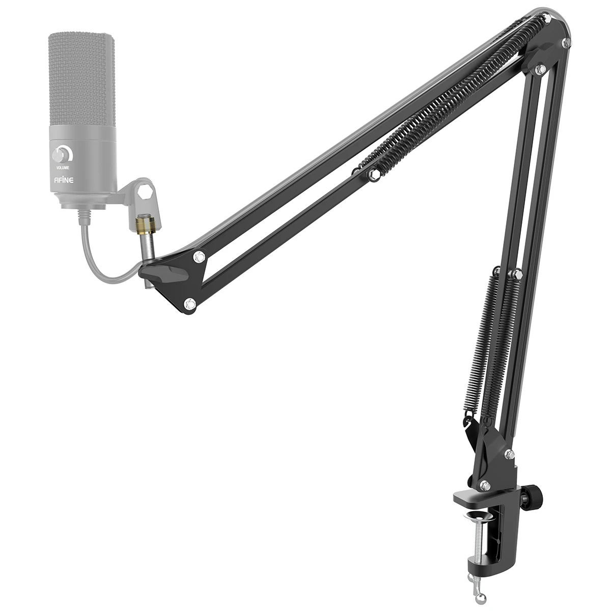 FIFINE Soporte de brazo de tijera con brazo de suspensión de micrófono ajustable para K688 K669 K670 K658 K678 K690, Ampligame A6V A8