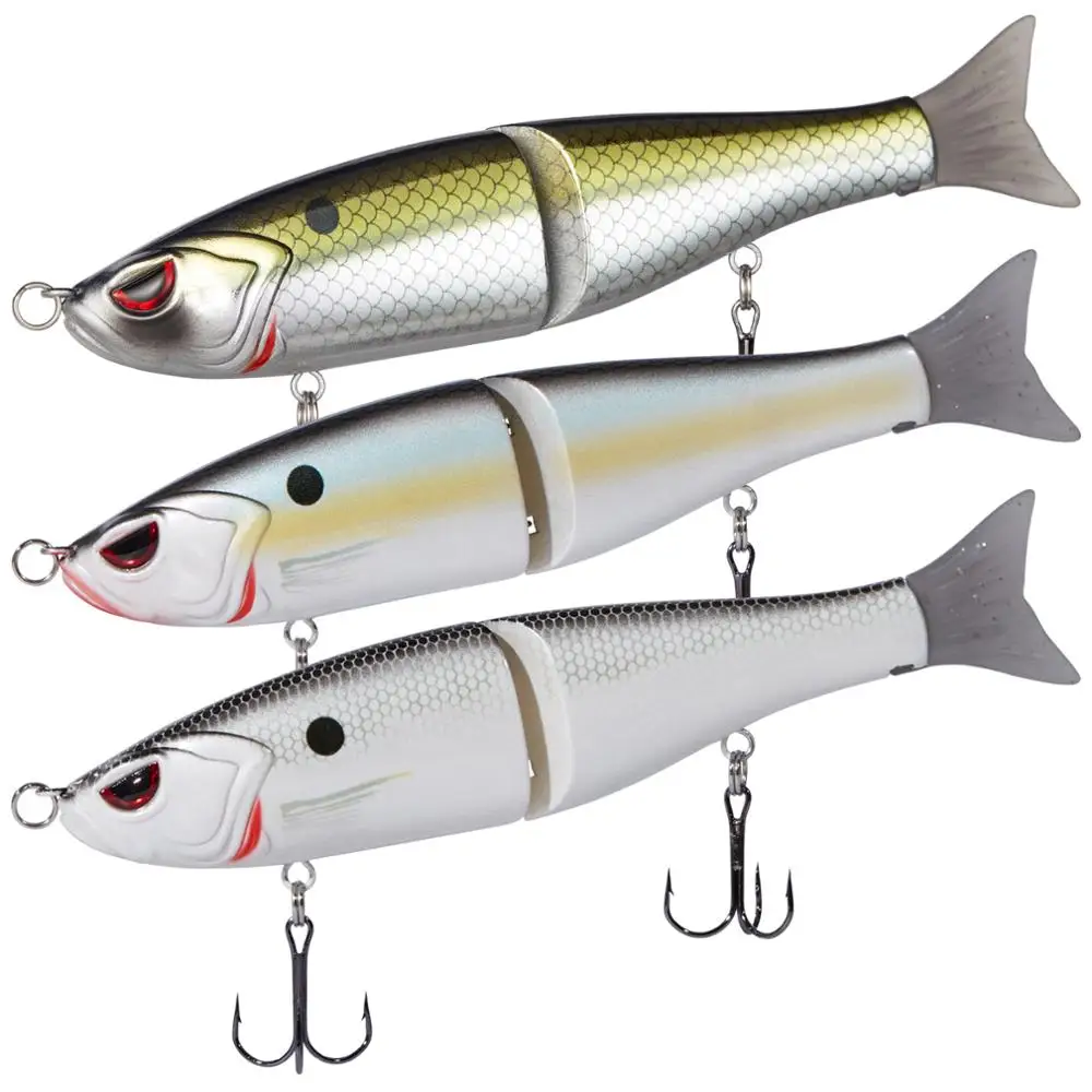 Bassdash Swimbaits señuelo de pesca de lubina, cebo duro para lubina, Lucio, trucha, Glide, 17,8 cm/62,5g, 11,5 cm/18,4g, paquete de 3