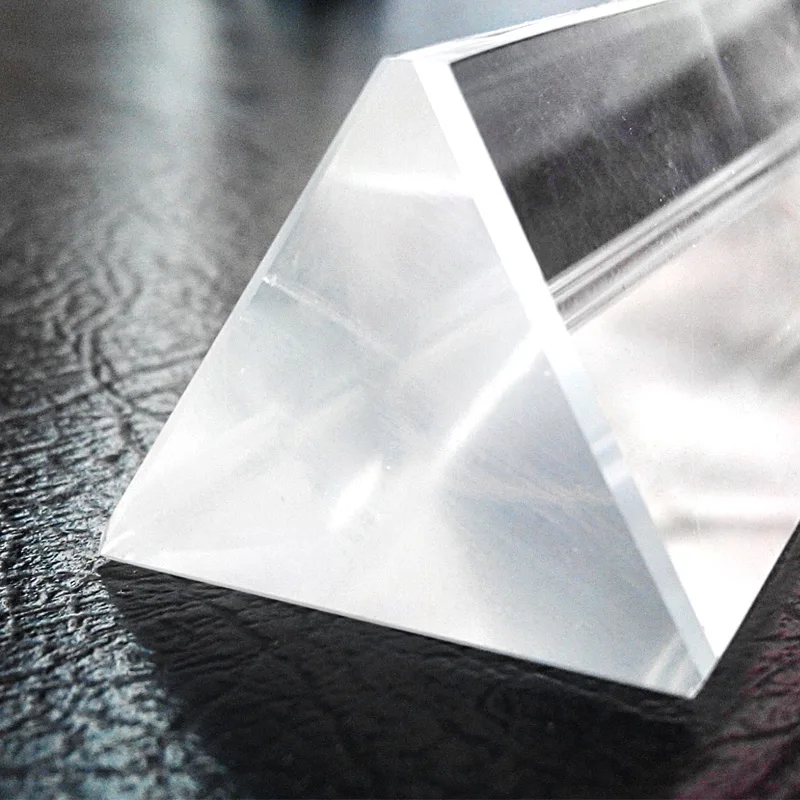 Prisma Triangular de vidrio óptico, refractor de física Triple, enseñanza de espectro de luz, enseñanza educativa, 30x30x50mm, niños y estudiantes