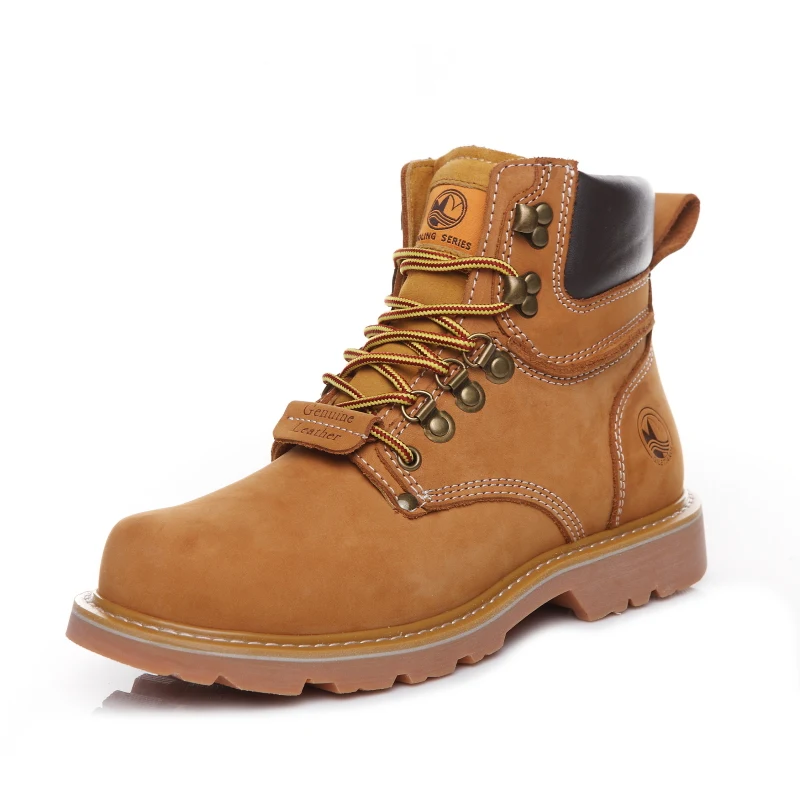 KOWM Zapatos de senderismo de cuero para hombre, impermeables, tácticos, para desierto, botas de caza, botas de nieve, zapatillas con forro de piel, zapatos de trekking para mujer