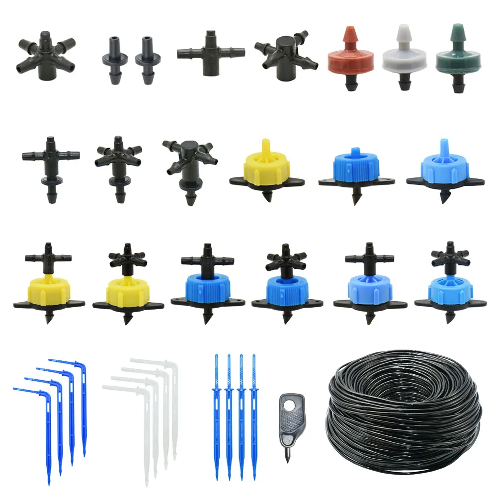 2L 4L 8L riego por goteo flecha de 4 vías conector cuentagotas divisor de agua cruzado emisor flecha de goteo Micro sistema de riego por goteo