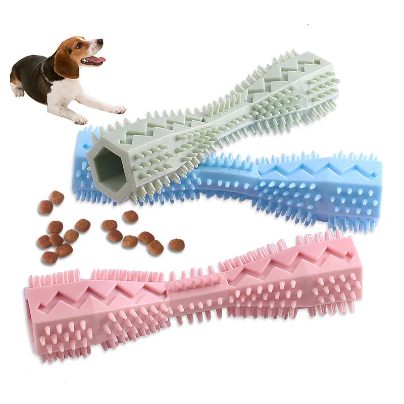 Cepillo de dientes para perros, juguete masticable duradero para perros, palo de goma suave para limpieza dental, masaje de encías, cepillo de dientes para mascotas, molar, suministros para mascotas.