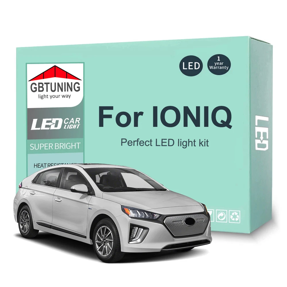 Kit de bombillas LED para Interior de coche, lámpara Canbus para Hyundai IONIQ 2016, 2017, 2018, 2019, 2020, Canbus 100%, 13 unidades