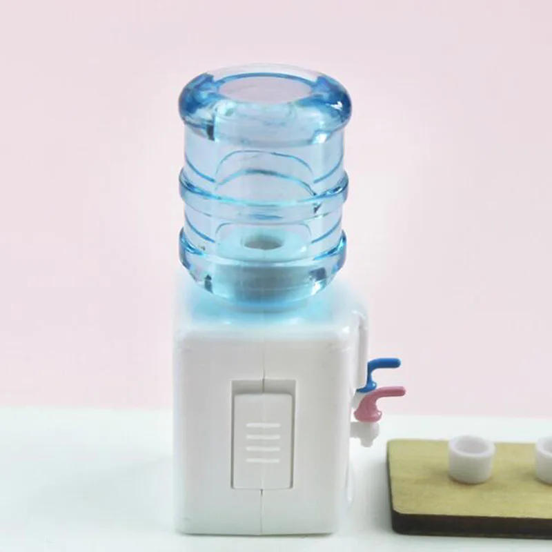 Minidispensador de agua para niños, casa de muñecas en miniatura, Escena de juego de vida, modelo de simulación, accesorios decorativos, juguetes para niños, 1/12