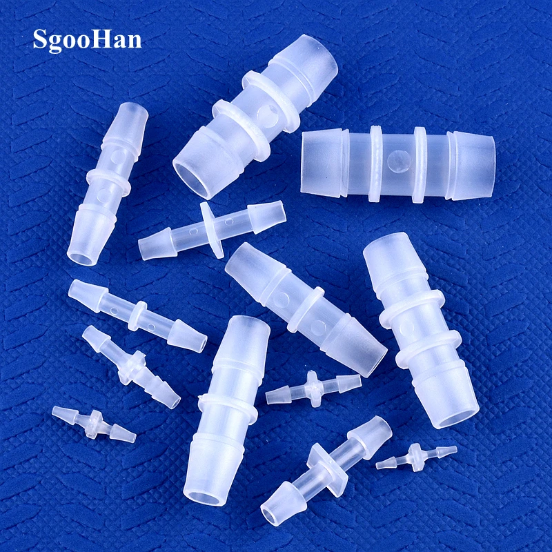 Conectores directos de plástico PP de 1,6 ~ 15,8mm, bomba de aire para tanque de acuario, manguera aireadora, junta de Pagoda, accesorios de tubería de agua de riego, 5 ~ 200 Uds.