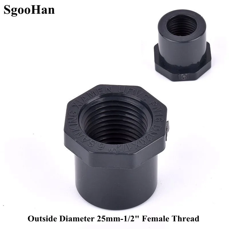 Buje de hilo femenino UPVC, conector reductor recto para riego de jardín, adaptador de tubería de agua para acuario, pecera, 1 ~ 10 Uds.