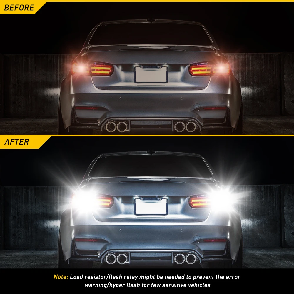 AUXITO 2 uds P21W LED blanco Canbus sin Error 1156 BA15S luz LED de marcha atrás DRL para Skoda Octavia 3 Fiat 500 Audi Ford Focus 2 VW
