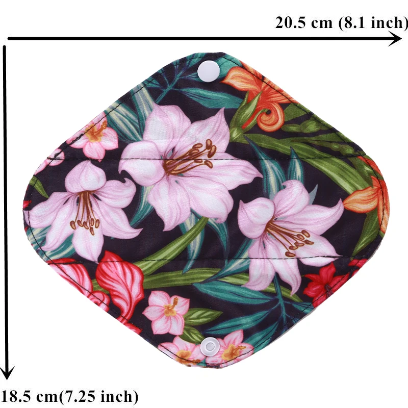 Almohadillas sanitarias de fibra de bambú para menstruación, 10 piezas, reutilizables, impermeables, para higiene femenina