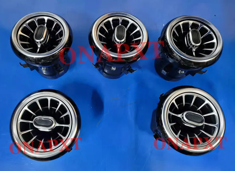LED para Benz A/C/E/S/V/CLA/GLA/GLC W176 W205 W213 W222 W447 W117 W156 X253 boquilla de aplicación Bluetooth luz ambiental turbina de ventilación