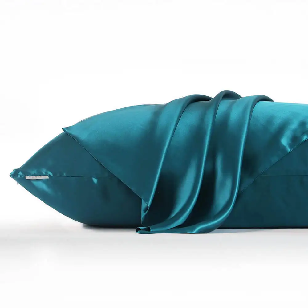 Funda de Almohada DISANGNI 22 Momme 100% Seda de Morera Pura para Cabello y Piel, Seda Natural de Doble Cara con Cierre Oculto, 1 Pieza