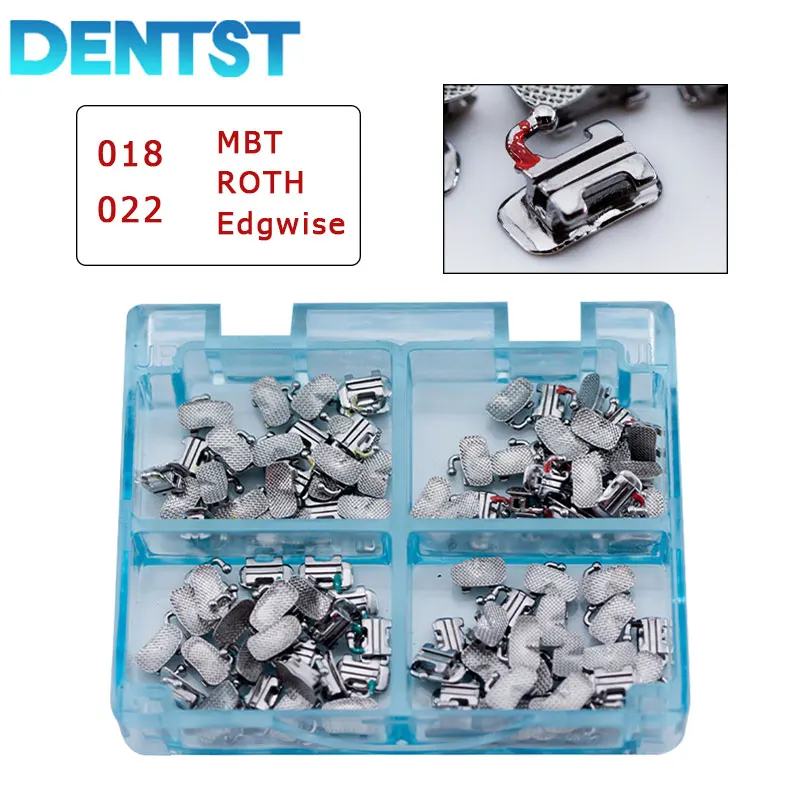 80 unids/caja tubo bucal Dental 1er molar Bondable Convertible tubo bucal único MBT Roth Edgewise 0,022/0,018