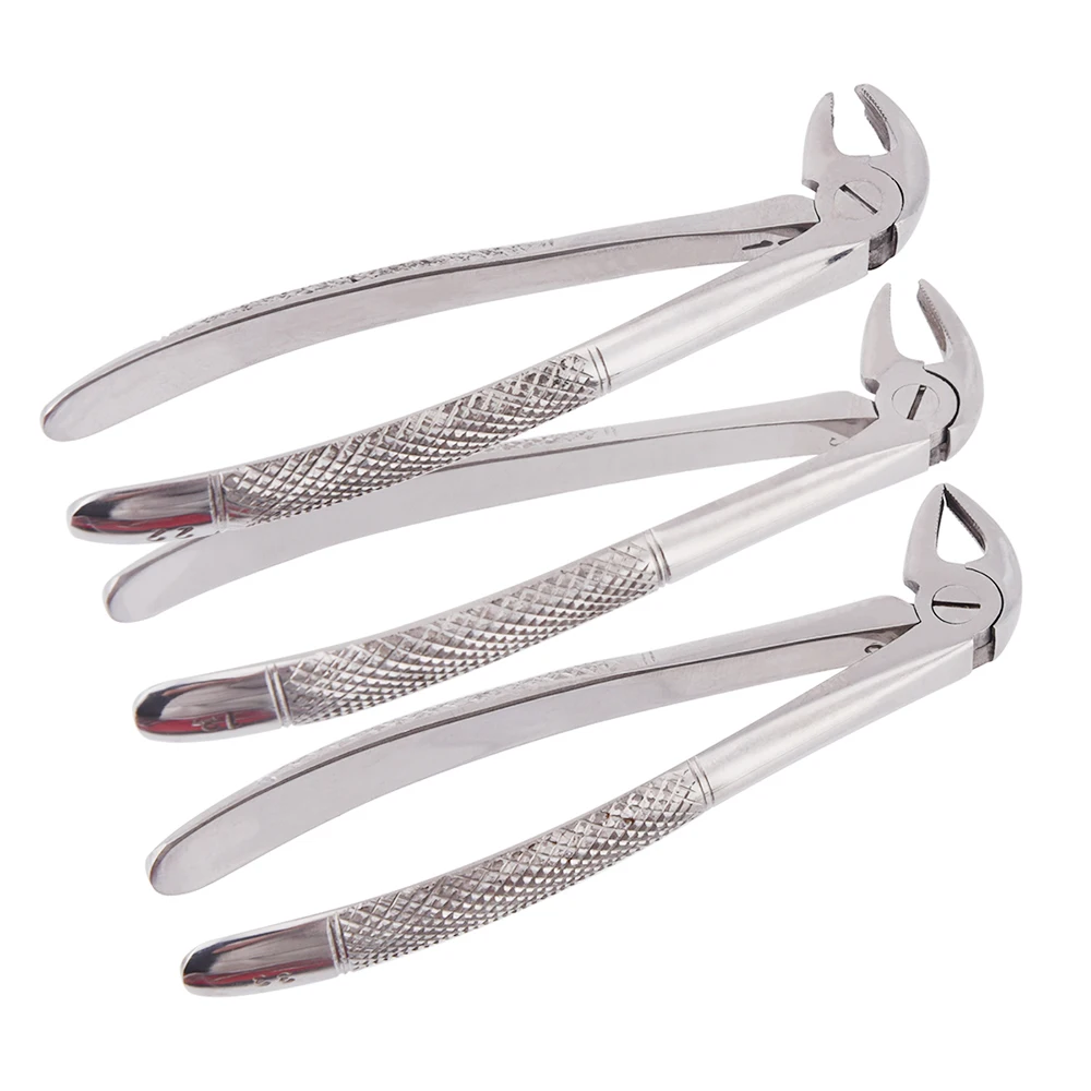 DEAISN 10 unids/set pinzas de extracción de dientes para adultos instrumento de extracción quirúrgica Dental