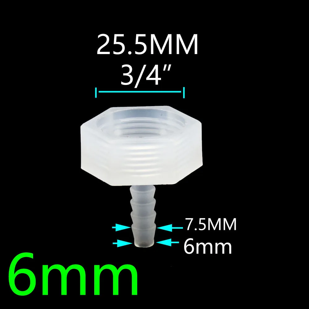 Accesorios de lengüeta para manguera de 4/6/8/10/12/14/16/20/25mm con junta de acoplador de conector de tubo de agua de hilo femenino de 1/2 3/4 pulgadas
