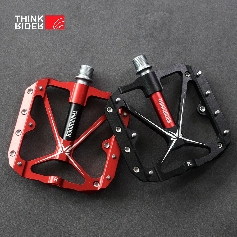 ThinkRider-pedales planos para bicicleta de montaña, accesorio de plataforma ancha, 3 rodamientos sellados
