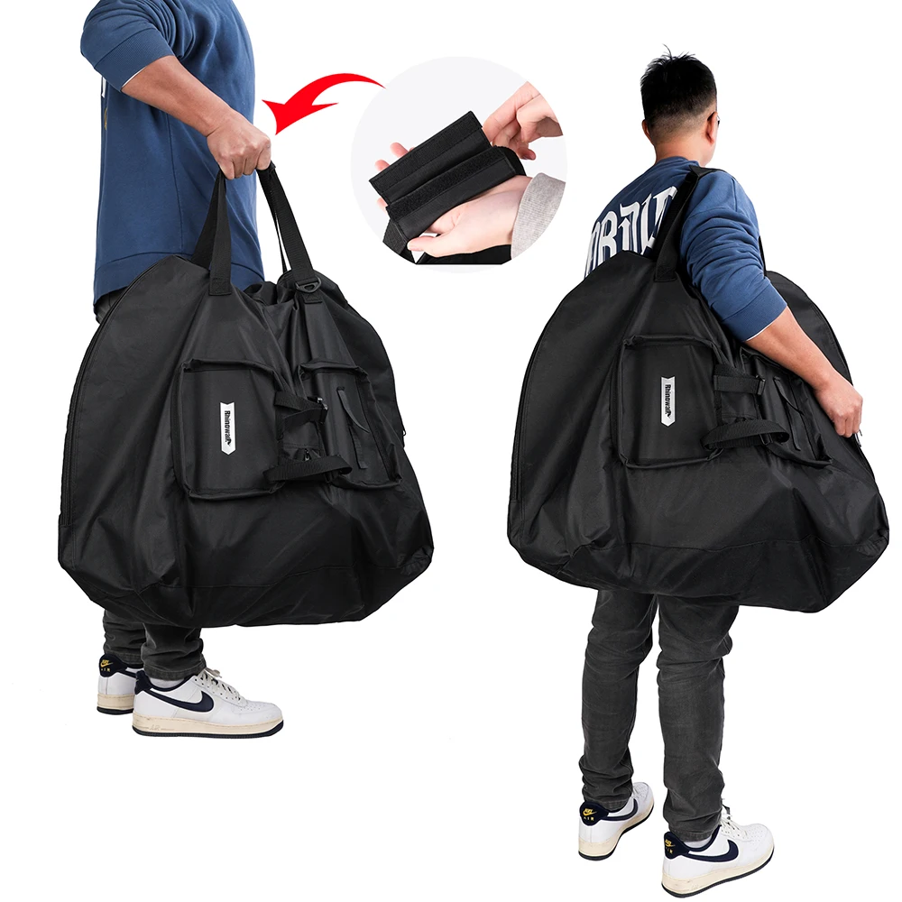 Rhinowalk-Bolsa de transporte para bicicleta plegable, bolsa de almacenamiento portátil para Brompton 3Sixty, accesorios de bicicleta, 14-20 pulgadas