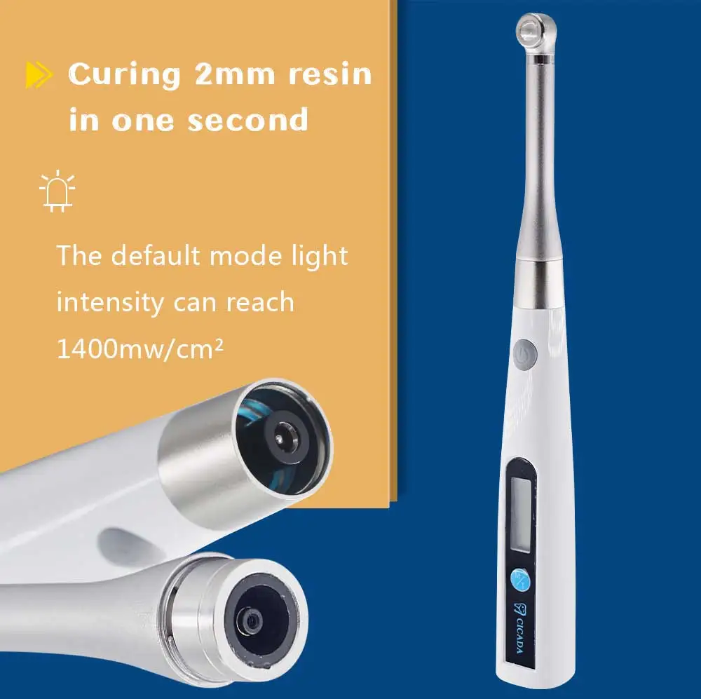 Luz de curado Led inalámbrica Dental, lámpara de curado de 1 segundo, material dental integrado de sombreado horizontal