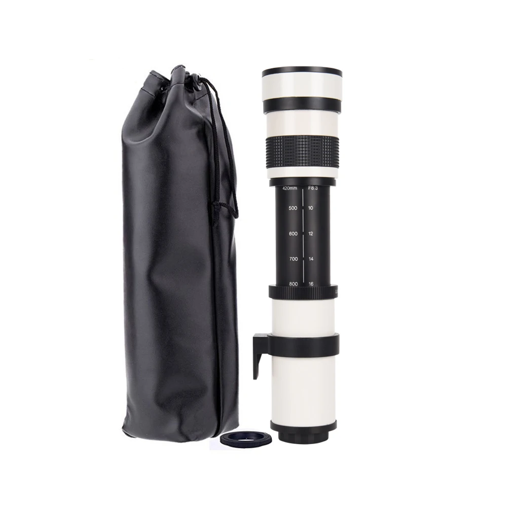 JINTU 420-800 mm F/8.3 Super teleobjetivo compatible con cámaras Canon NIKON SONY PENTAX M4/3