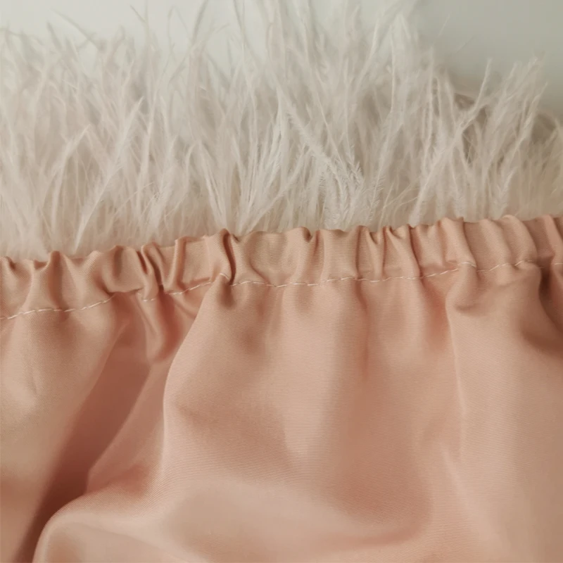 Minifalda de plumas reales, ropa sexy con cintura elástica, club, falda corta de carnaval para fiesta de baile, se puede personalizar en tallas