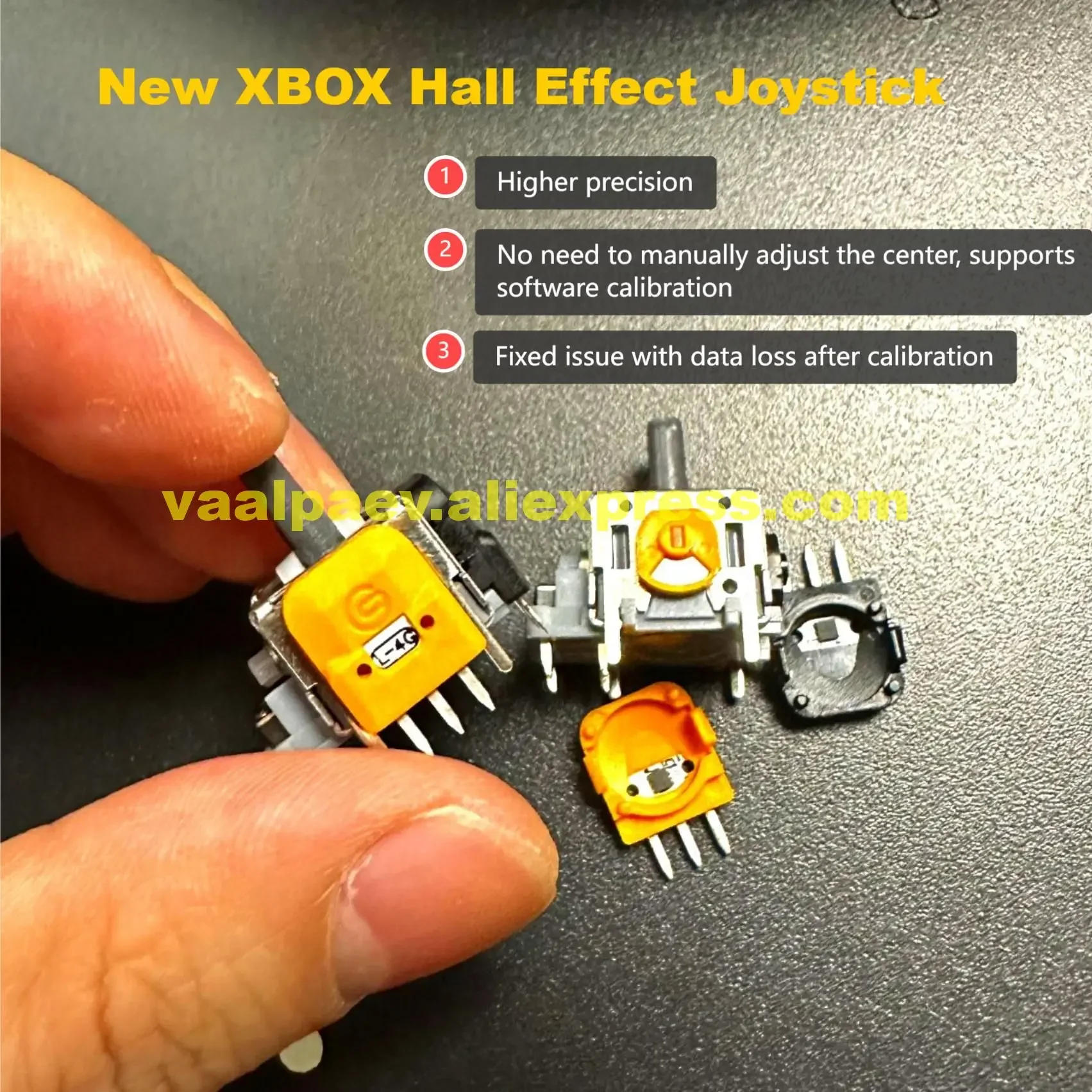 10-100 Uds nuevo Joystick de efecto Hall para controladores XBOX a prueba de deriva de alta precisión sin ajustes manuales 10 millones de ciclos