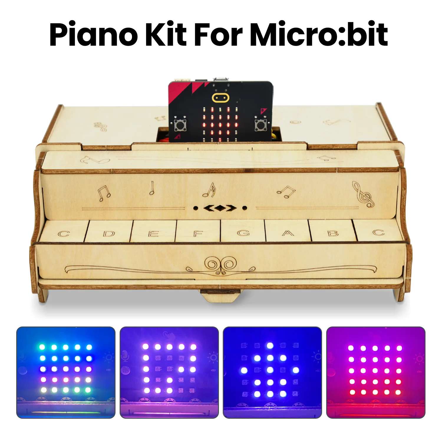 Keyestudio-Kit de aprendizaje de Piano ESP32, juguetes de programación de vástago de botón DIY para Arduino, Kit de inicio para Microbit V2, juguete para adolescentes