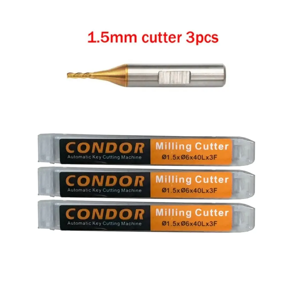 3 uds sonda cortadora de fresado 1,0mm 1,5mm 2,0mm 2,5mm para Xhorse CONDOR XC MINI Plus Dolphin XP-005 XP-007 máquina cortadora de llaves
