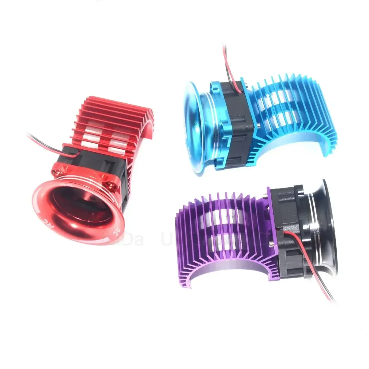Cubierta del disipador de calor del motor + ventilador de refrigeración para WLtoys A959-B 144001 124019   HSP 1/8 1/10 RC Car 540 550 3650 Tamaño Disipador de calor del motor