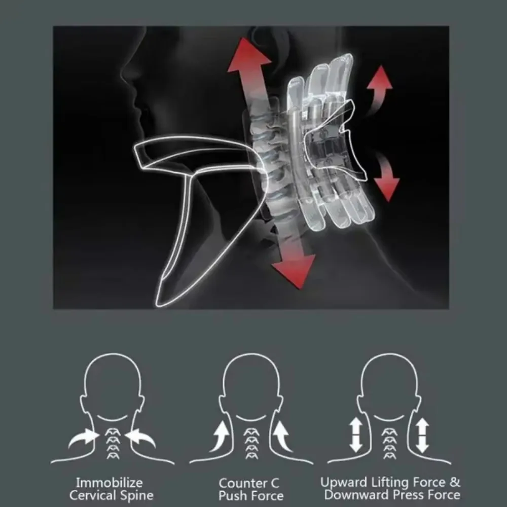Dispositivo de tracción Cervical para el cuello, camilla para el cuello, Corrector de postura de la columna vertebral, ajuste del cuello Cervical, soporte para el cuello, alivio del dolor muscular