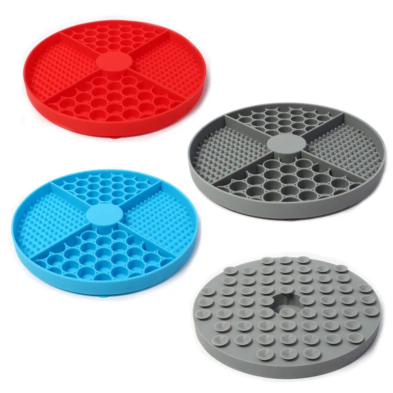 Alfombrilla de silicona para lamer para mascotas, comedero lento para gatos con ventosa, almohadilla de alimentación lenta para perros, utensilios para aliviar la ansiedad