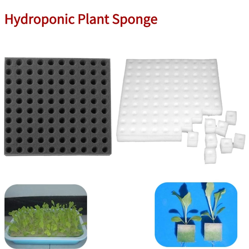 Esponja para plantas hidropónicas, 100 agujeros/hoja, cultivo de jardín, plántulas, cultivo sin suelo, herramientas para plantar verduras, bandeja para macetas de vivero