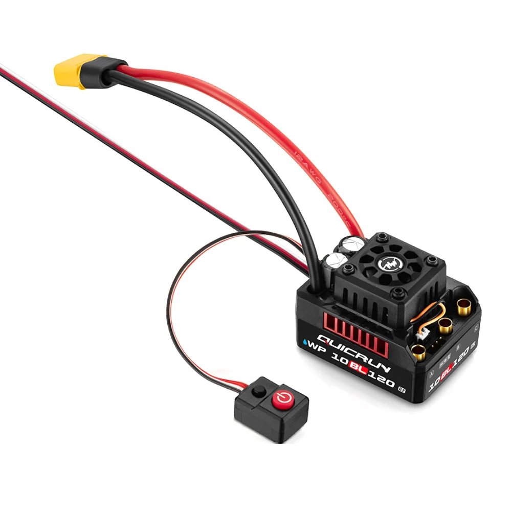 HobbyWing QuicRun WP 10BL120 G2 120A controlador de velocidad ESC sin escobillas impermeable sin sensor 3652 3660 G2 Motor para coches 1/10 RC