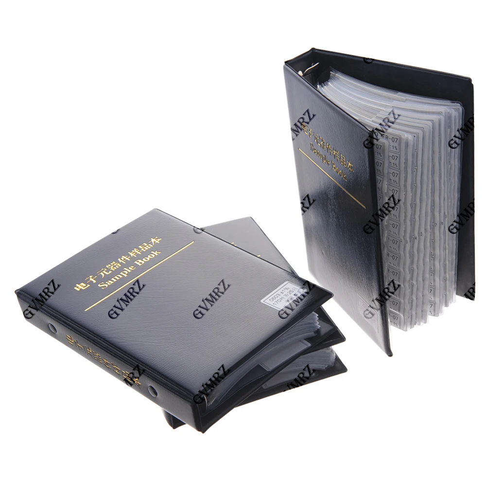 Kit de Resistores 1% FR-07, 170 Valores, SMD, Kit de Surtido de Resistores en Libro, 0201 0402 0603 0805 1206, 0R-10M, Libro de Muestras SMD para DIY