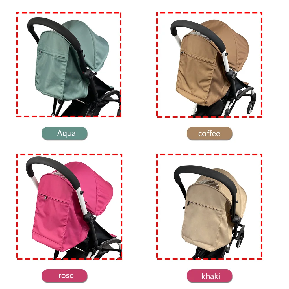 175 accesorios para cochecito, funda para dosel, cojín para asiento Compatible con Babyzen YOYO, funda para colchón de asiento con bolsillo trasero con cremallera