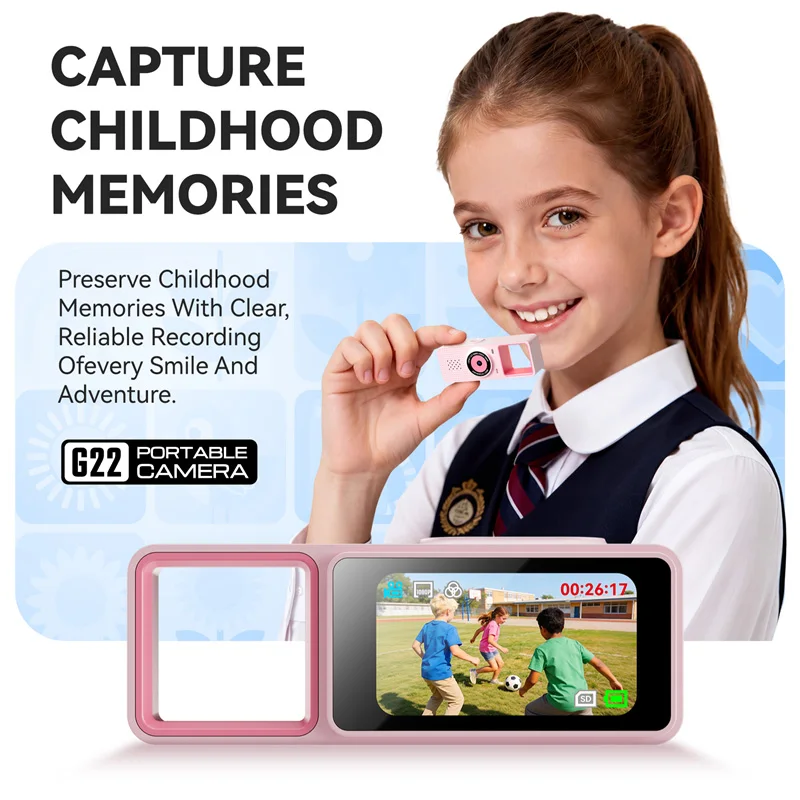 Cámara de Bolsillo Lenovo G22: Una Práctica Cámara de Fotos y Video de Alta Definición para Estudiantes, Cámara de Viaje con Llavero