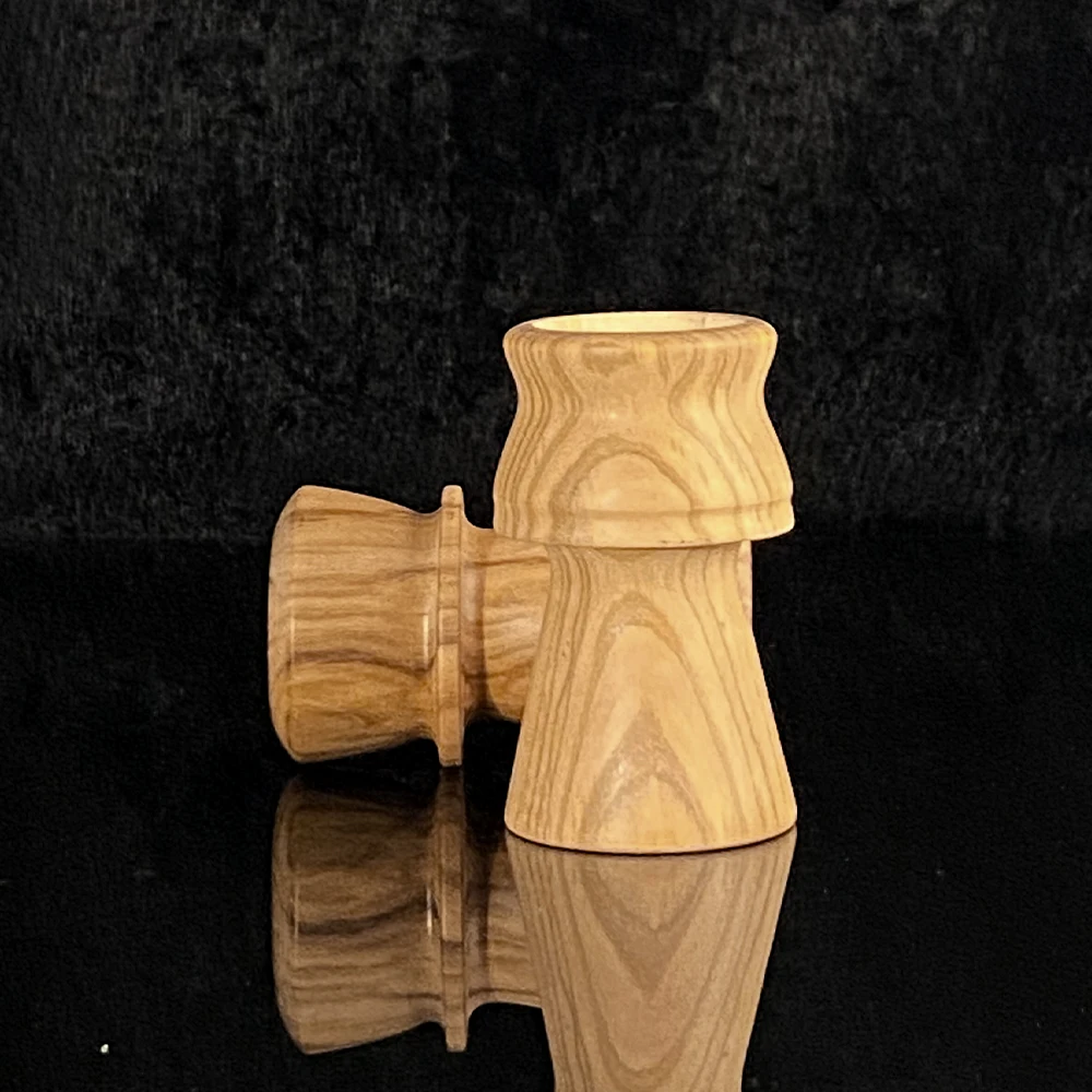 Mango de cepillo de madera de olivo estilo Shanluan, kit de afeitado BOTI, en stock, no hay personalización disponible.