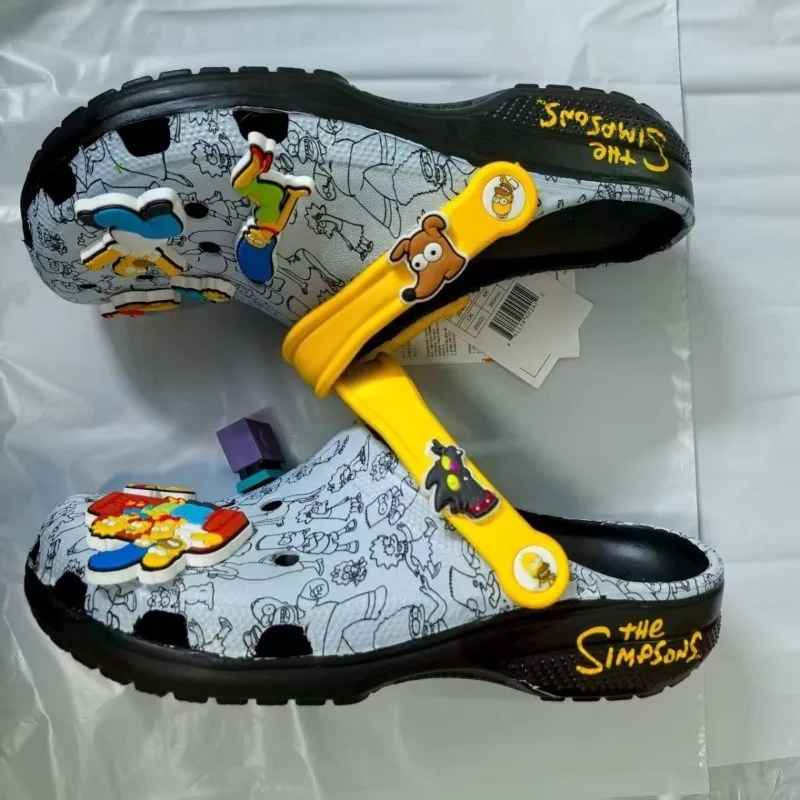 Sandalias de Verano de Anime y Dibujos Animados Los Simpson 2026, Sandalias de Playa Transpirables Antideslizantes para Padres e Hijos