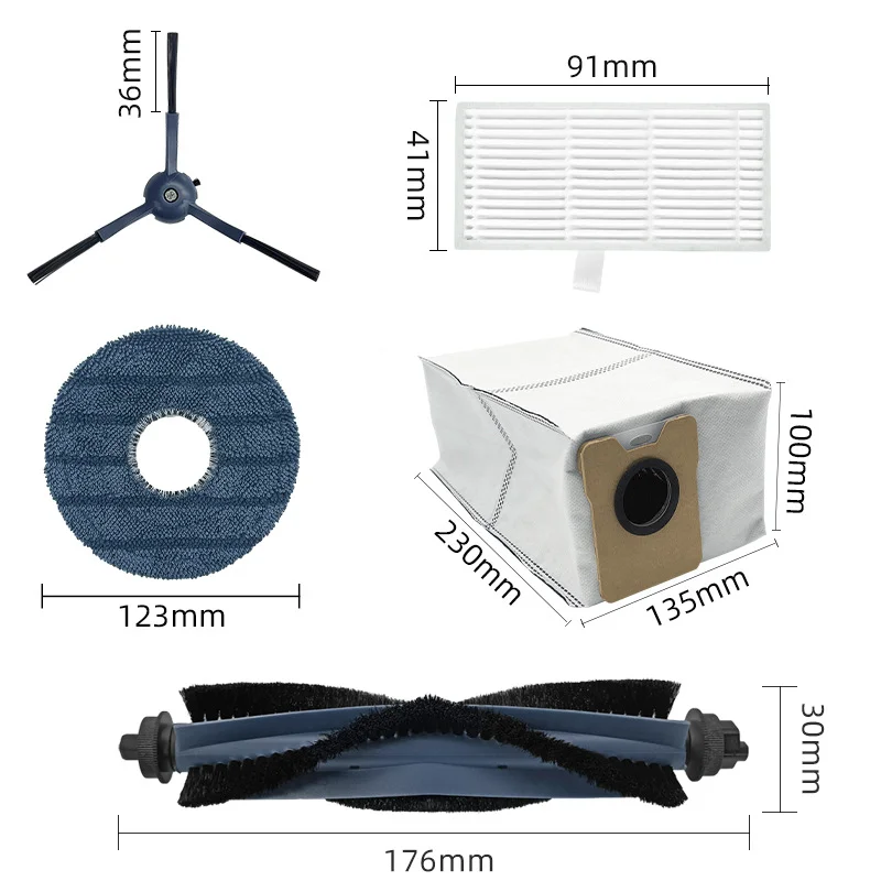 Para Eufy Omni C20 Robot pieza de aspiradora cepillo principal Cepillo Lateral filtro Hepa paño de mopa bolsa de polvo accesorios de repuesto