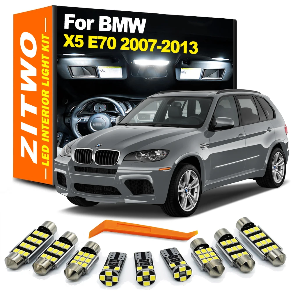 ZITWO 23 Uds bombilla LED Canbus Kit de luz de placa de puerta de techo Interior para BMW X5 E70 2007 2008 2009 2010 2011 2012 2013 Accesorios