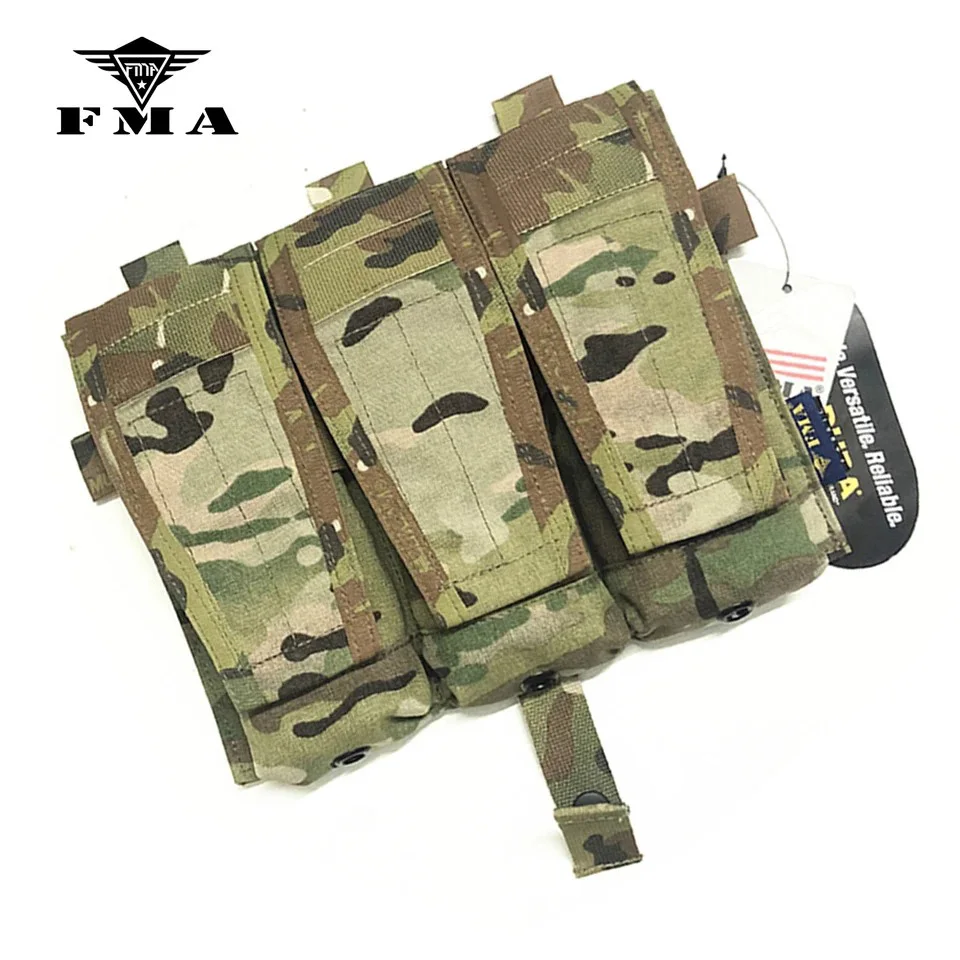 FMA M4 5,56 bolsa para revistas tríada MC Airsoft bolsa táctica Mag para chaleco táctico AVS JPC chaleco Molle Panel frontal