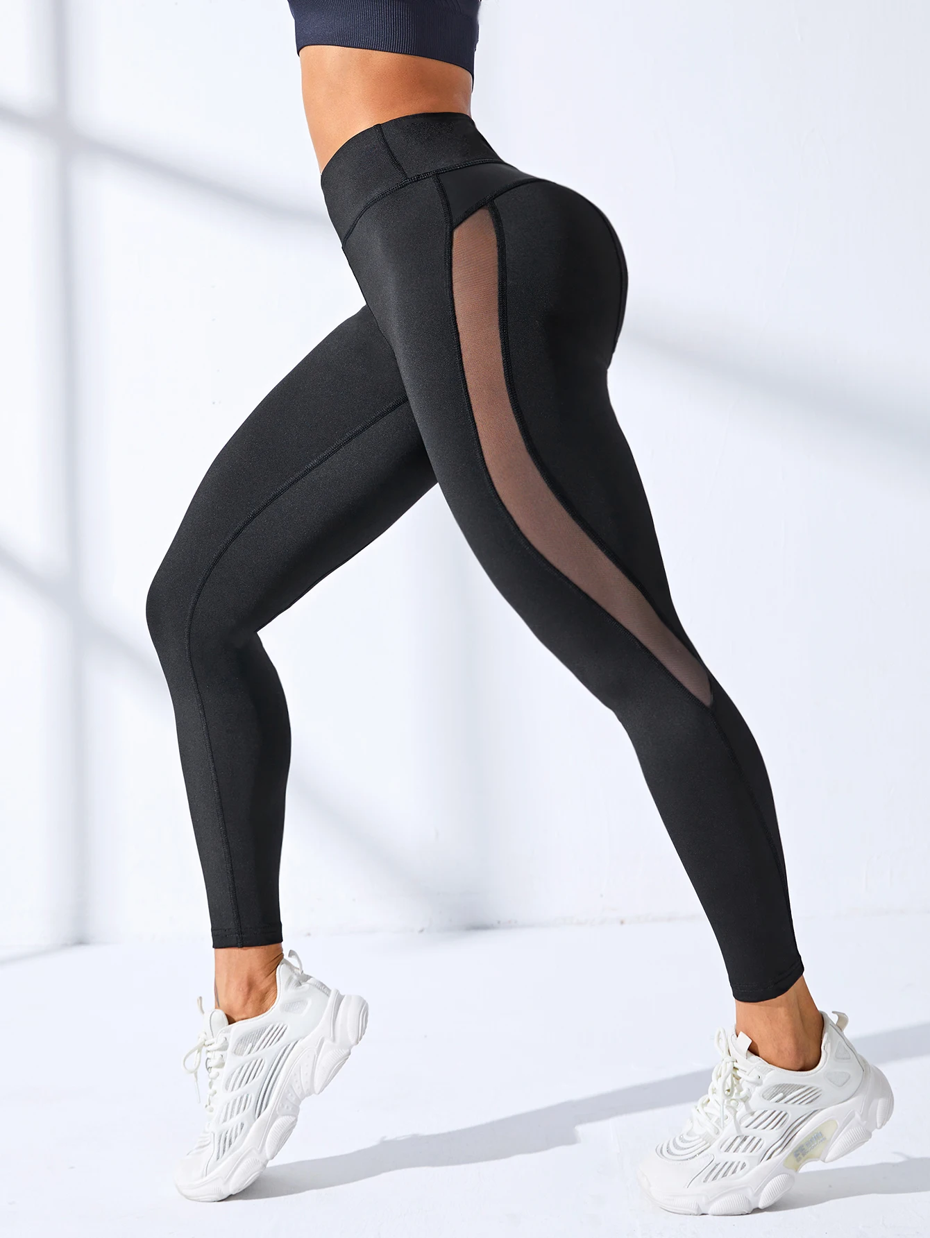 Mallas de Yoga para gimnasio para mujer, pantalones deportivos de secado rápido de cintura alta con cintura elástica, pantalones de ejercicio, mallas de entrenamiento