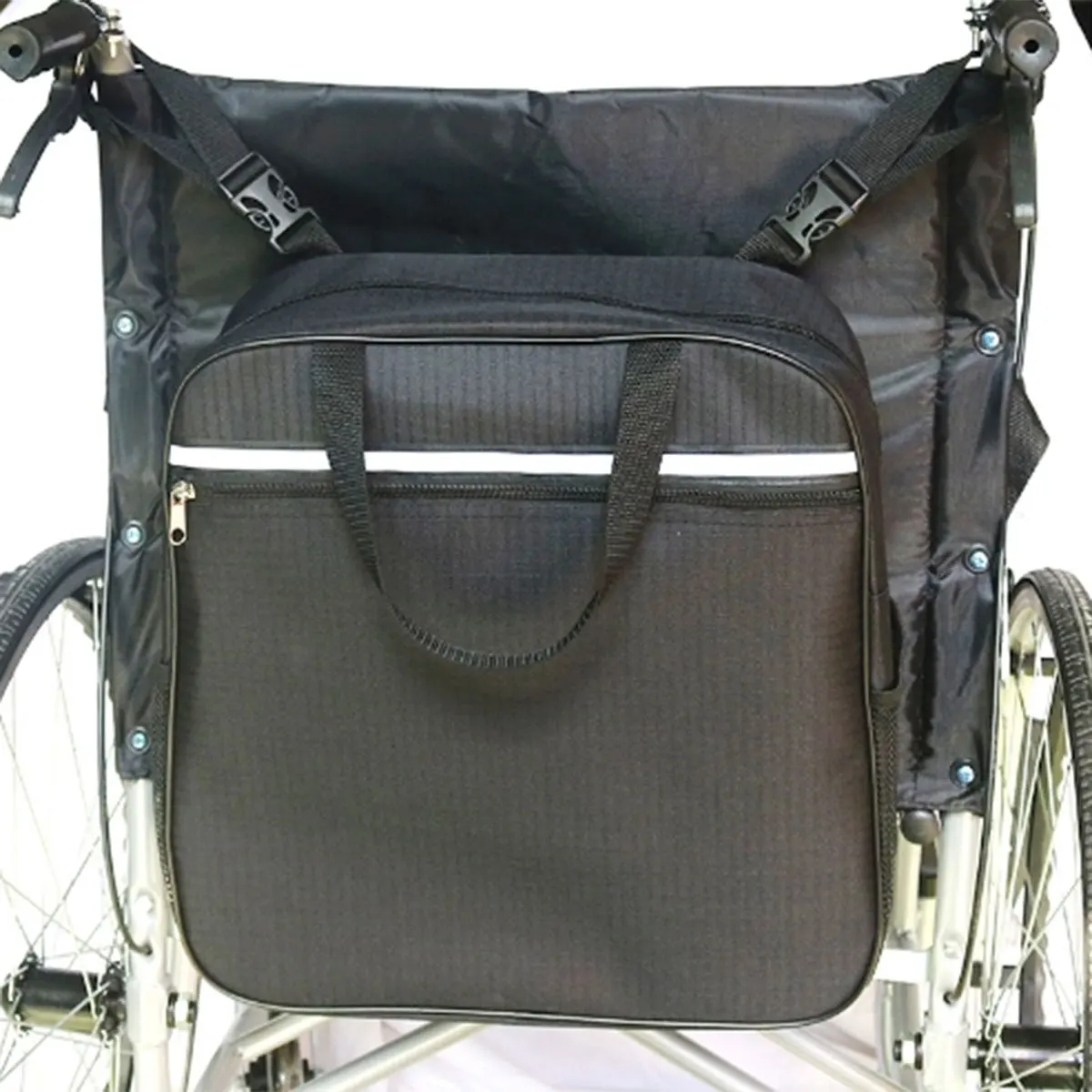 Bolsa para silla de ruedas, bolsa para reposabrazos de silla de ruedas, mochila multifuncional para discapacitados, bolsa trasera colgante, bolsa de almacenamiento, bolso de mano