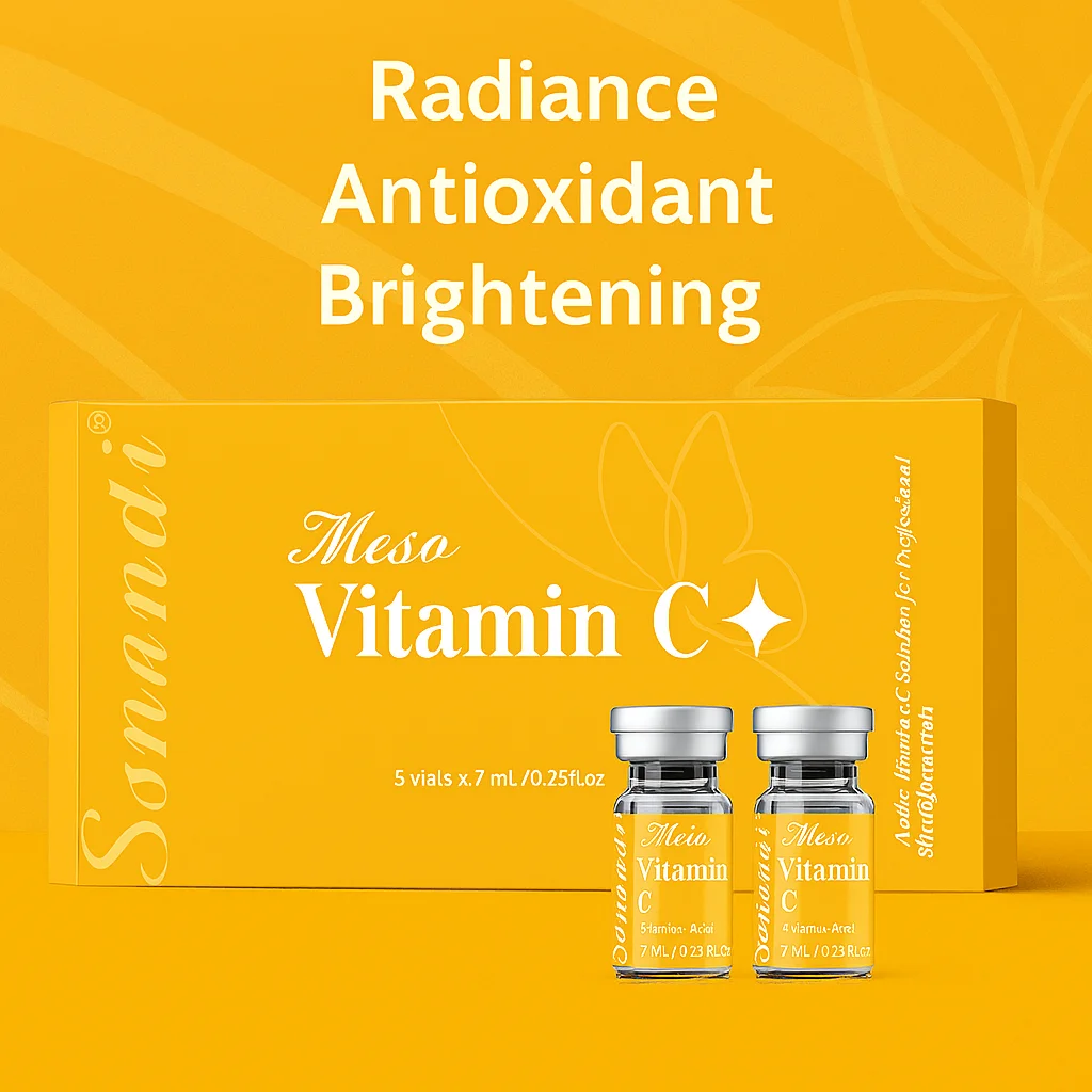 Sanendi PDRN Glutatión VITAMIN C Piel Sensible Músculo Brillo y uso antienvejecimiento Derma pen 7ml x5 viales