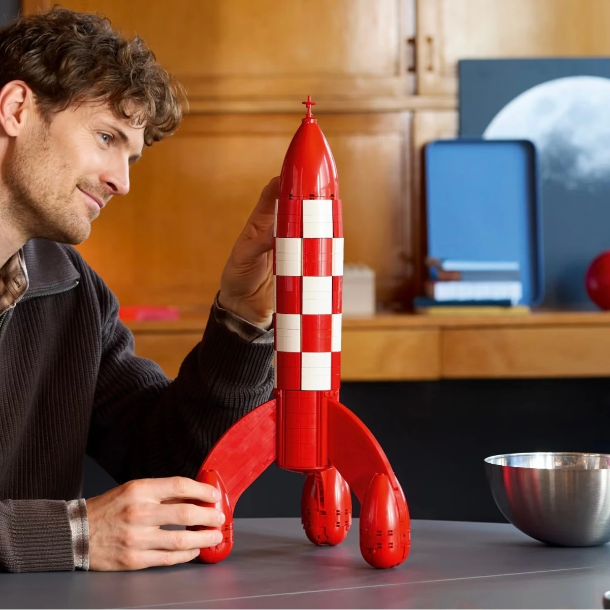 1283 Piezas, Bloques de Construcción Modelo Cohete Lunar, Ideas Creativas DIY, Juguete de Construcción de Anime, Regalos de Cumpleaños y Navidad