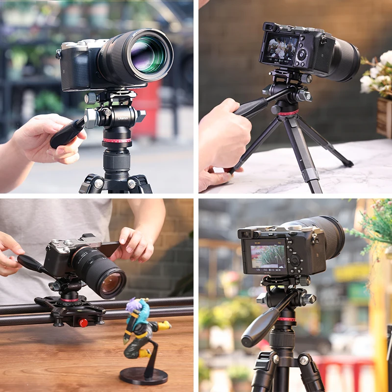Ulanzi-Cabezal de bola hidráulica fluida para U-190, trípode panorámico para cámara de vídeo DSLR, con mango Arca, para monopié