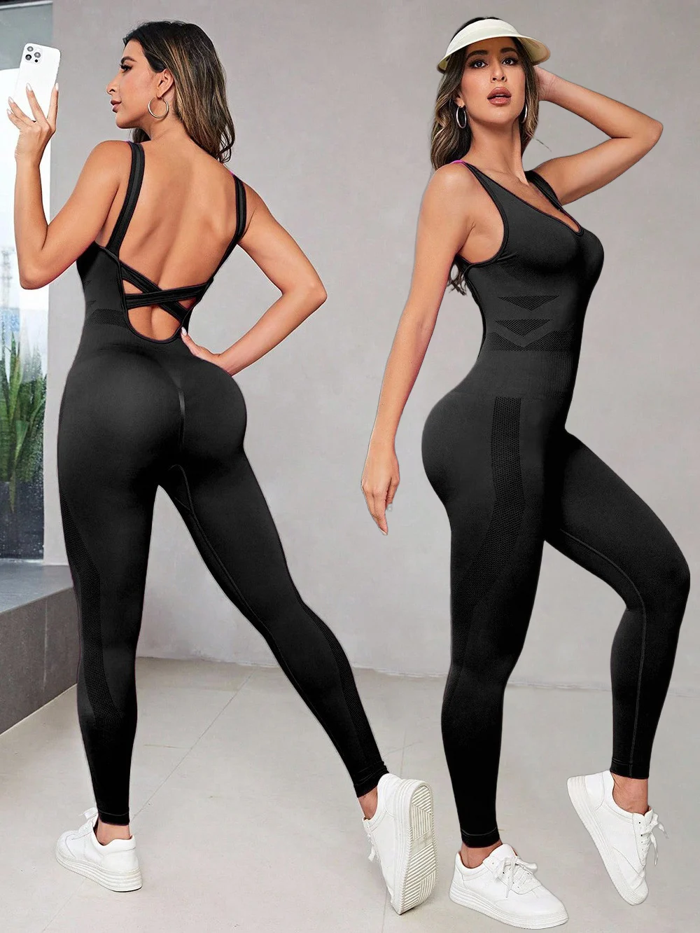 Body sin costuras con espalda abierta para mujer, levantamiento de glúteos de alta elasticidad, ajuste de compresión para yoga, gimnasio, fitness al aire libre
