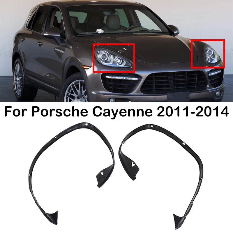 Para Porsche Cayenne 2011 2012 2013 2014 faro de coche tira de sellado de goma embellecedor faro tira decorativa accesorios impermeables