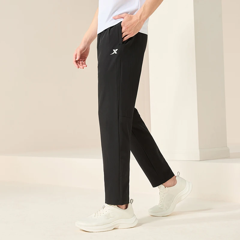 Pantalones de chándal tejidos Xtep para hombre, pantalones de chándal suaves de verano para hombre, pantalones deportivos transpirables cómodos para exteriores 876229980168